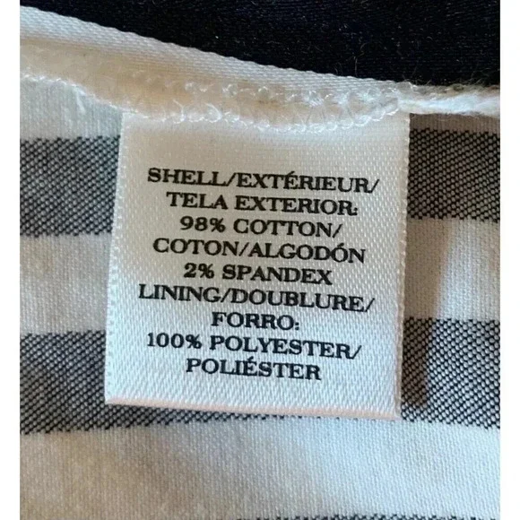 Ann Taylor Black & White Striped Sleeveless Fit & Flare Woman’s Dress Size 6P - Picture 6 of 6